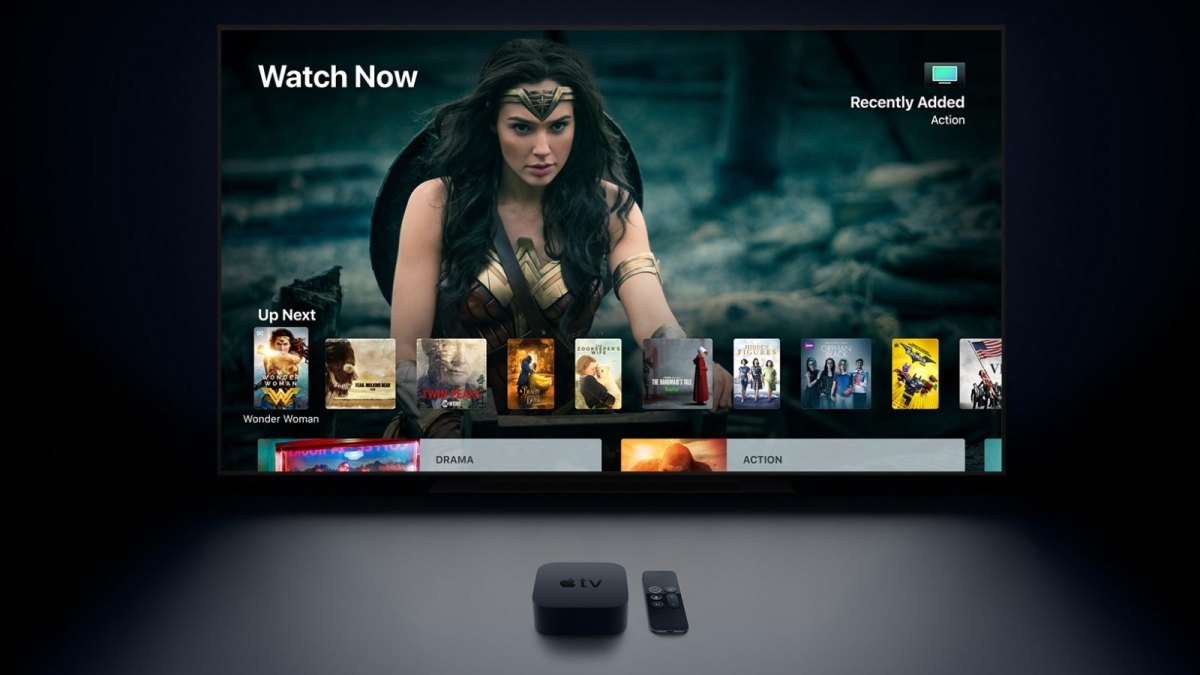 Der Startbildschirm des Apple TV.