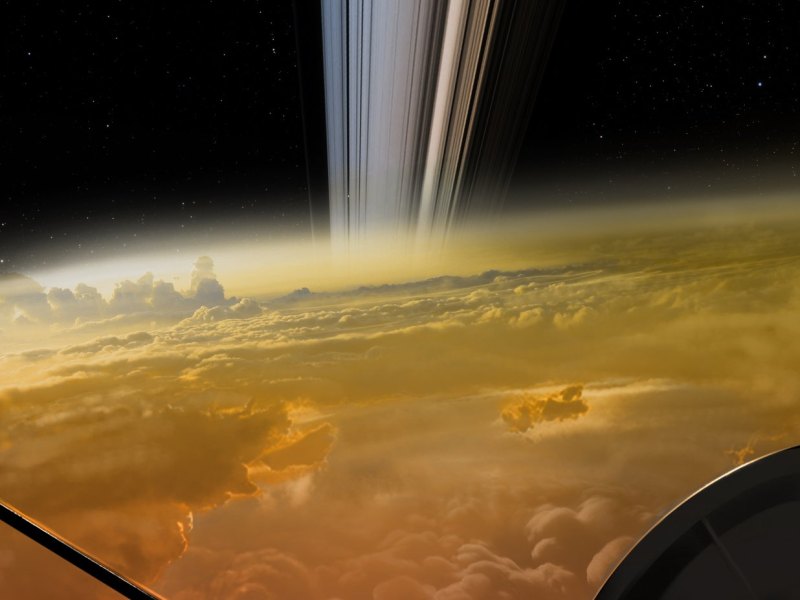 Cassini auf ihrem Weg zum "großen Finale" vor dem Absturz