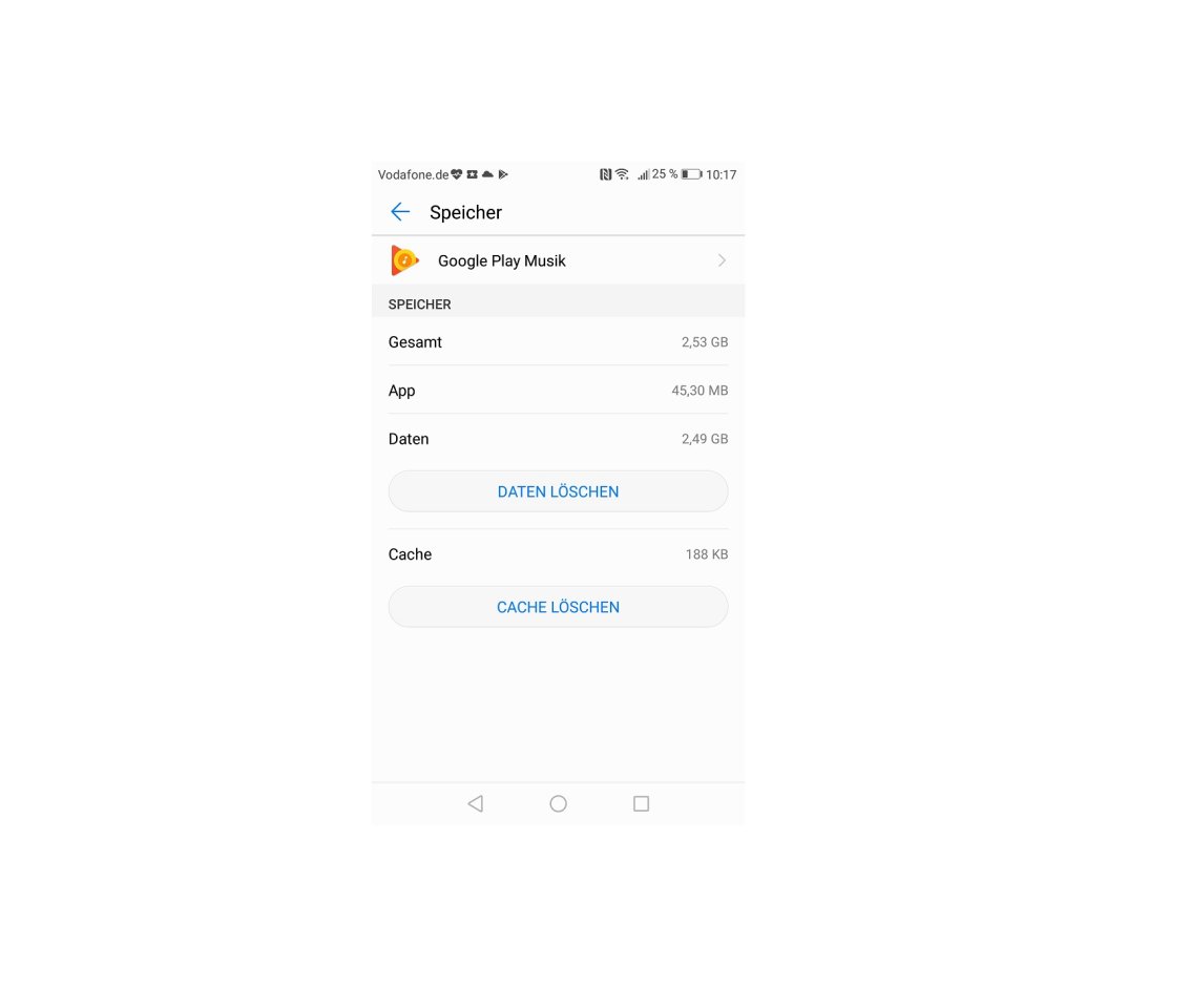 In den Android-Einstellungen lässt sich prüfen, wie viel Speicher eine App benötigt. Ist der Speicher das Handys voll, kann der Cache geleert, oder die App-Daten gelöscht werden. Achtung: Löschst du diese Daten, gehen beispielsweise auch Spielstände oder ähnliche Nutzerdaten verloren.