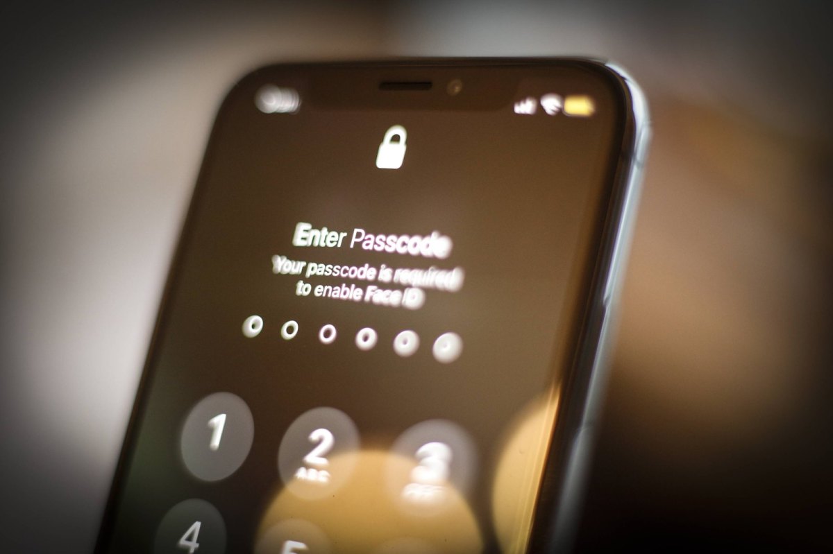 Sperrbildschirm auf einem iPhone X