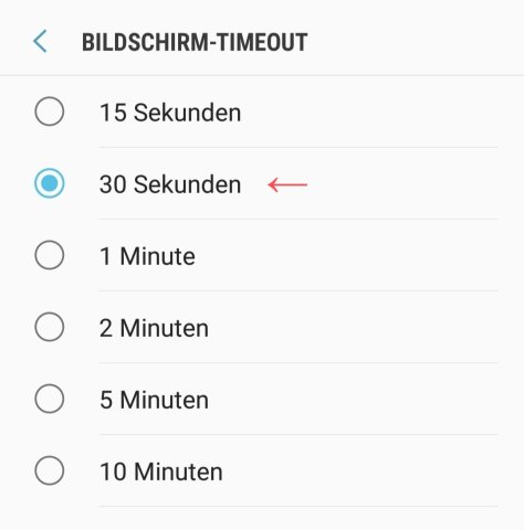 Nach welcher Zeit sich dein Bildschirm automatisch sperrt, kannst du selbst entscheiden.