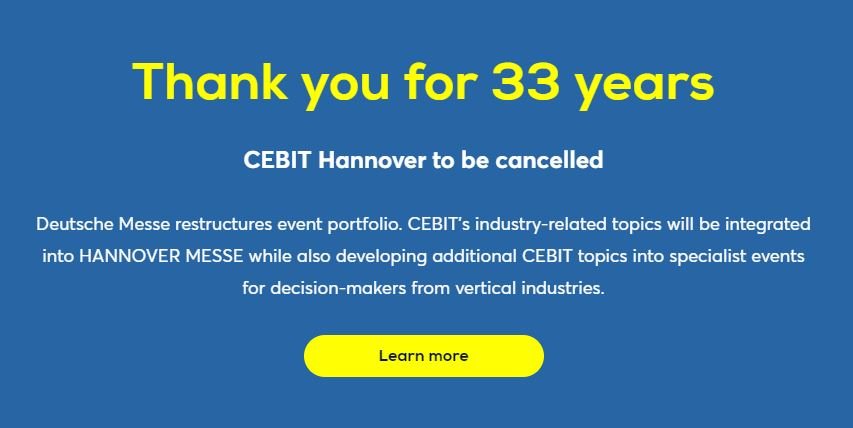 Das Aus für die CeBIT Das Aus für die CeBIT