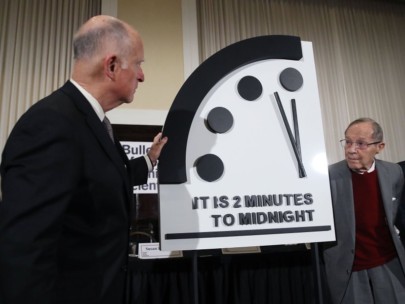 Doomsday Clock wird 2019 gestellt.