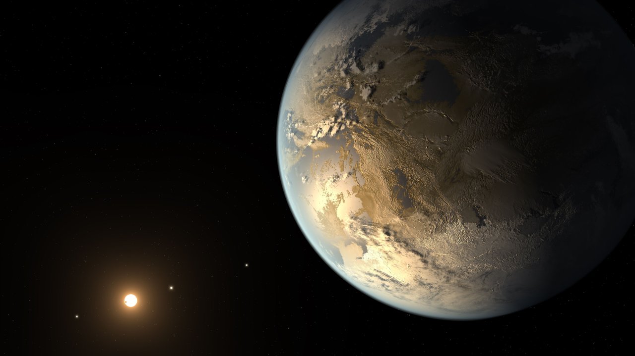 Kepler-186f, einer der Planeten, die "Kepler" während seiner Mission entdeckt hat. Der Planet ist in etwa so groß wie die Erde und befindet sich ebenfalls in der habitablen Zone. 