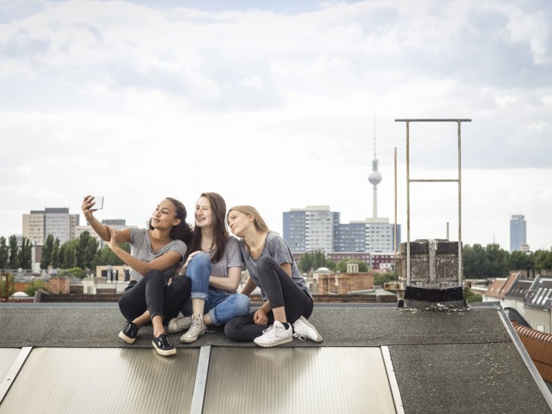 Selfie auf einem Dach