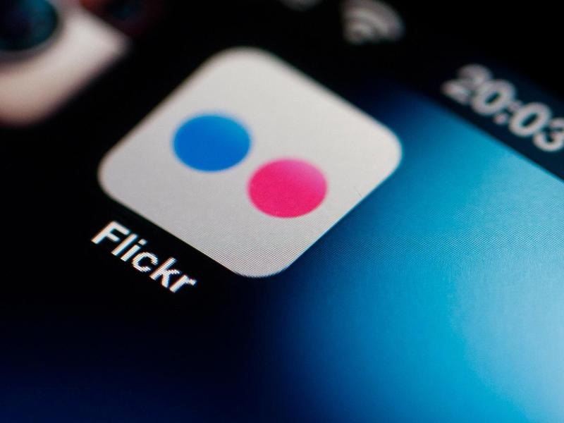 Flickr-Logo auf dem Smartphone