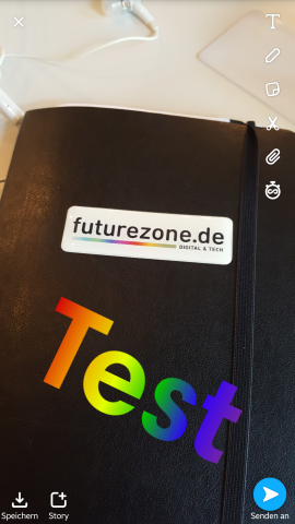 Text und andere Highlights zu setzen, funktioniert bei Snapchat in der Vorschauansicht. Text und andere Highlights zu setzen, funktioniert bei Snapchat in der Vorschauansicht.