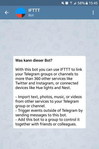 Telegram-Trick: Nutzt euren Telegram-Butler.