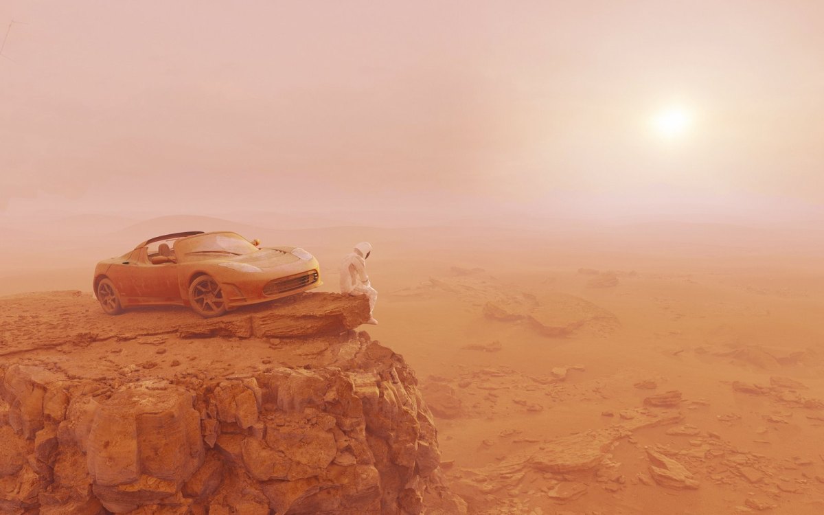 Tesla auf dem Mars (Auszug aus "Life on Mars")