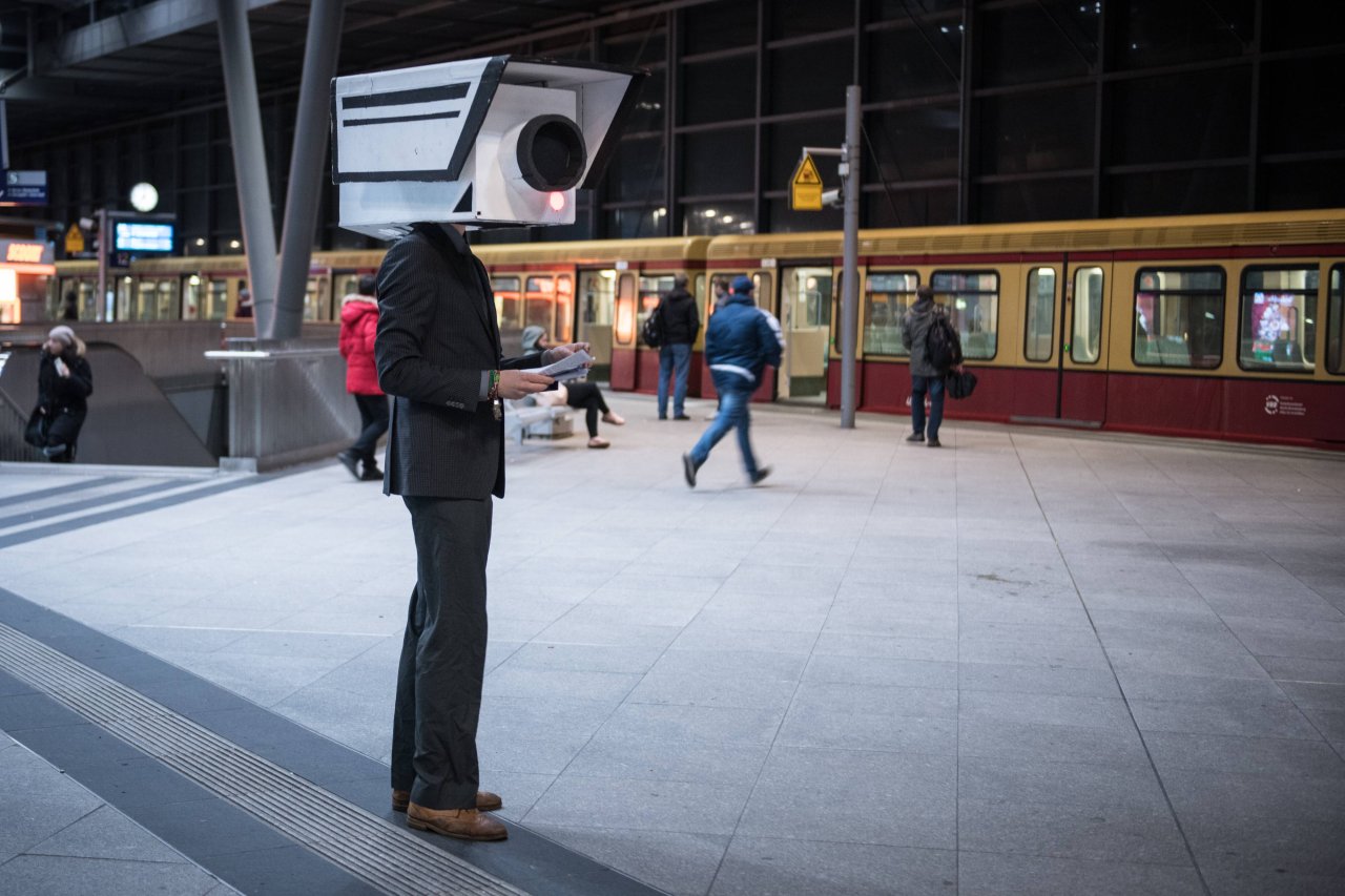 Gegen die Videoüberwachung am Berliner Südkreuz wurde auch protestiert. 