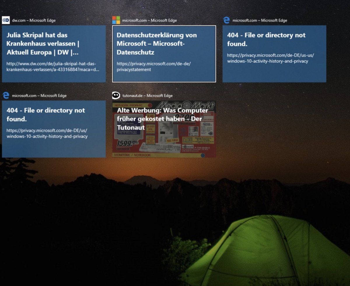 Windows 10 Timeline