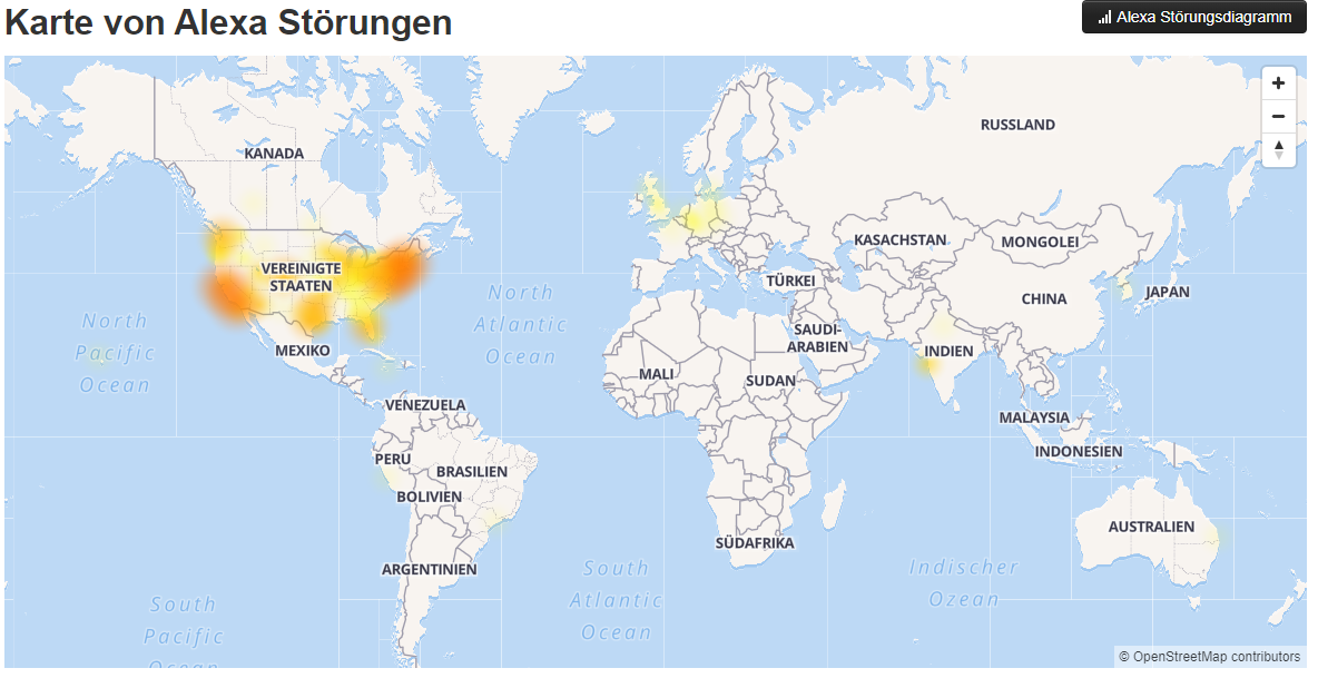 Störungskarte Alexa