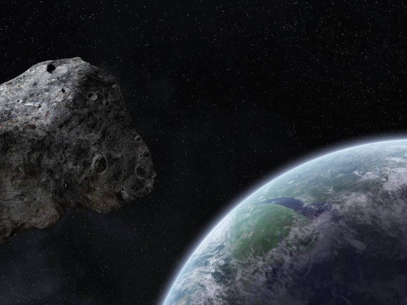 Asteroid vor Erde.