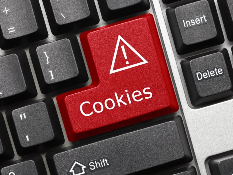 Cookies auf der Tastatur.