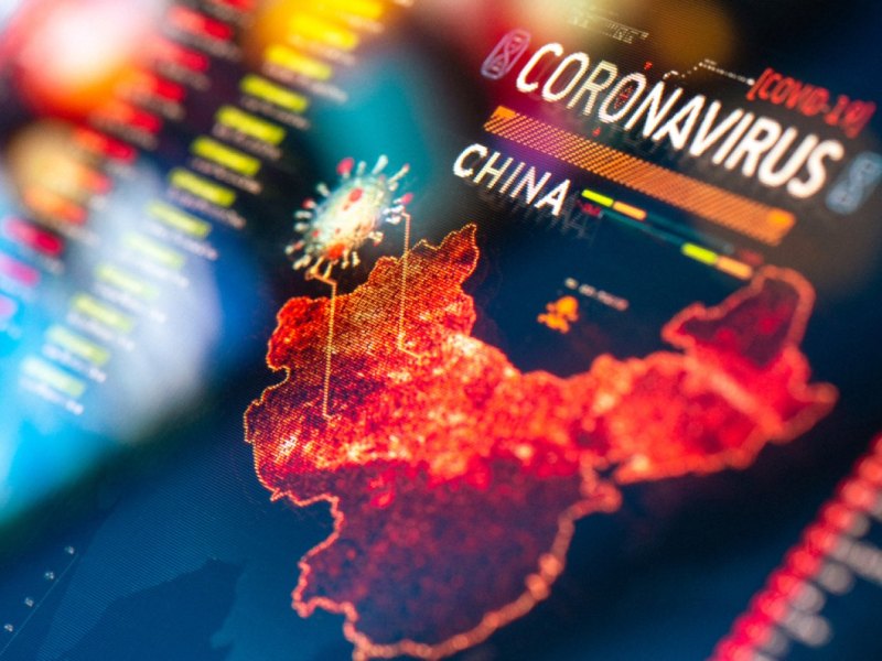 Chinesische Coronavirus-Karte