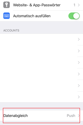 Bei "Passwörter &Accounts" könnt ihr unter "Datenabgleich" die Push-Benachrichtigungen für eure Mails deaktivieren.