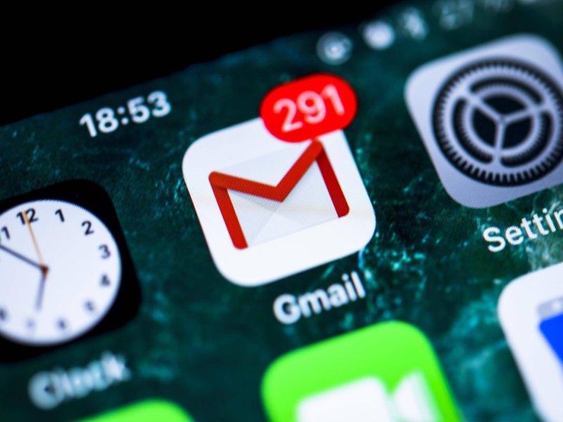 Screenshot der Gmail-App