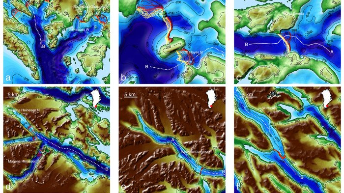 Bildmaterial der NASA zur Gletscherschmelze in Grönland.