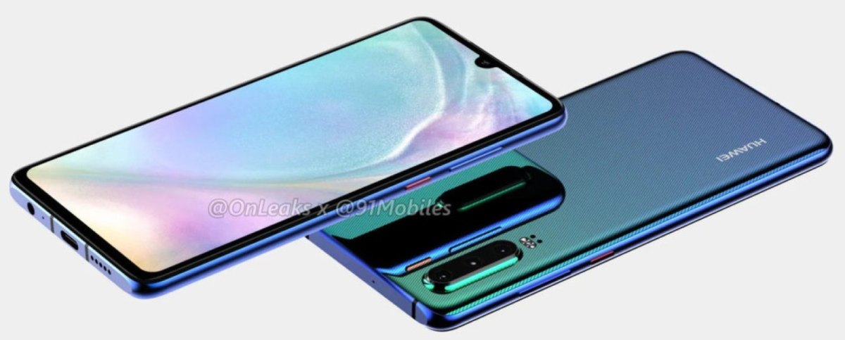 Vorder- und Rückansicht des neuen Huawei P30 Pro