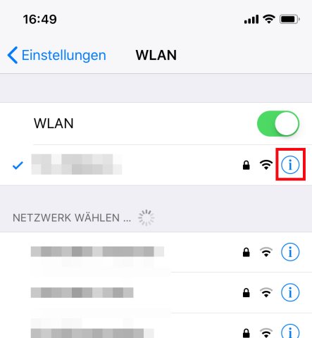 So könnt ihr beim iPhone die Verbindung mit eurem Heimnetzwerk lösen.