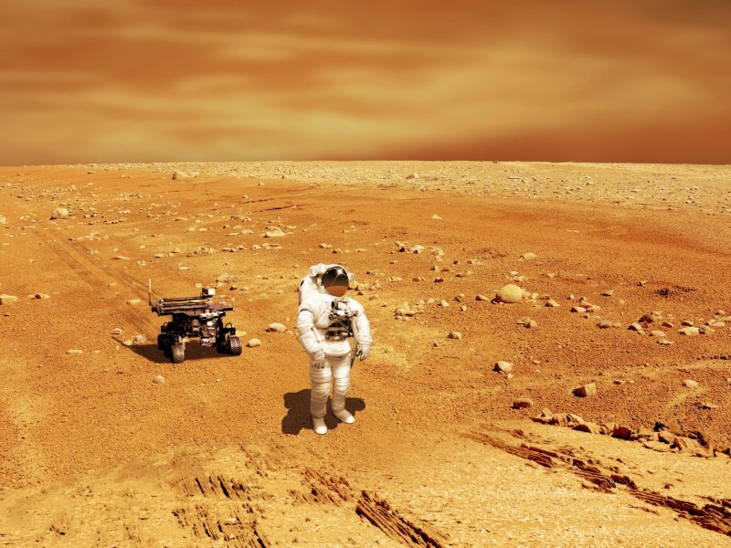 Astronaut auf Mars