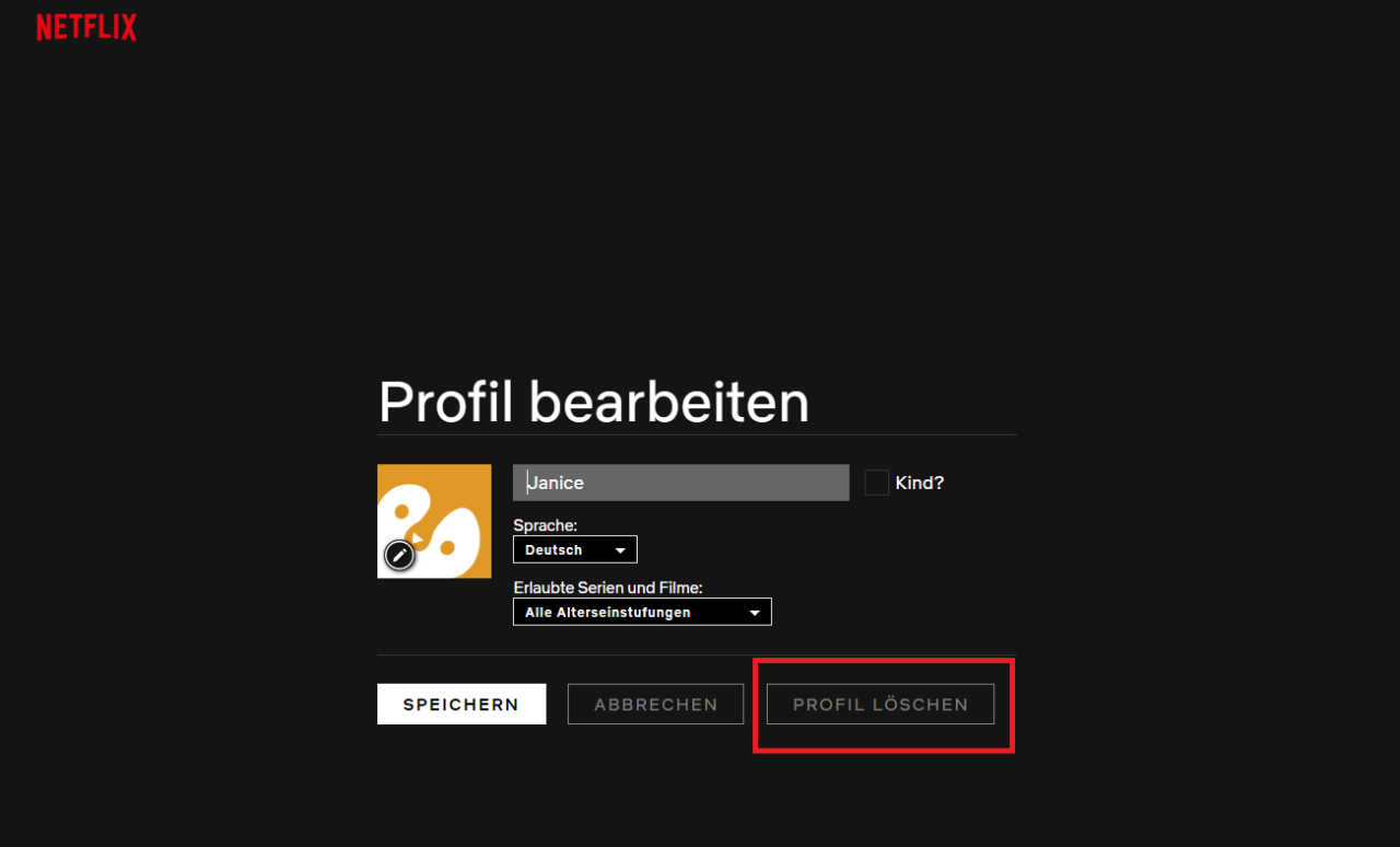 So einfach geht ist es, das Netflix Profil zu löschen!