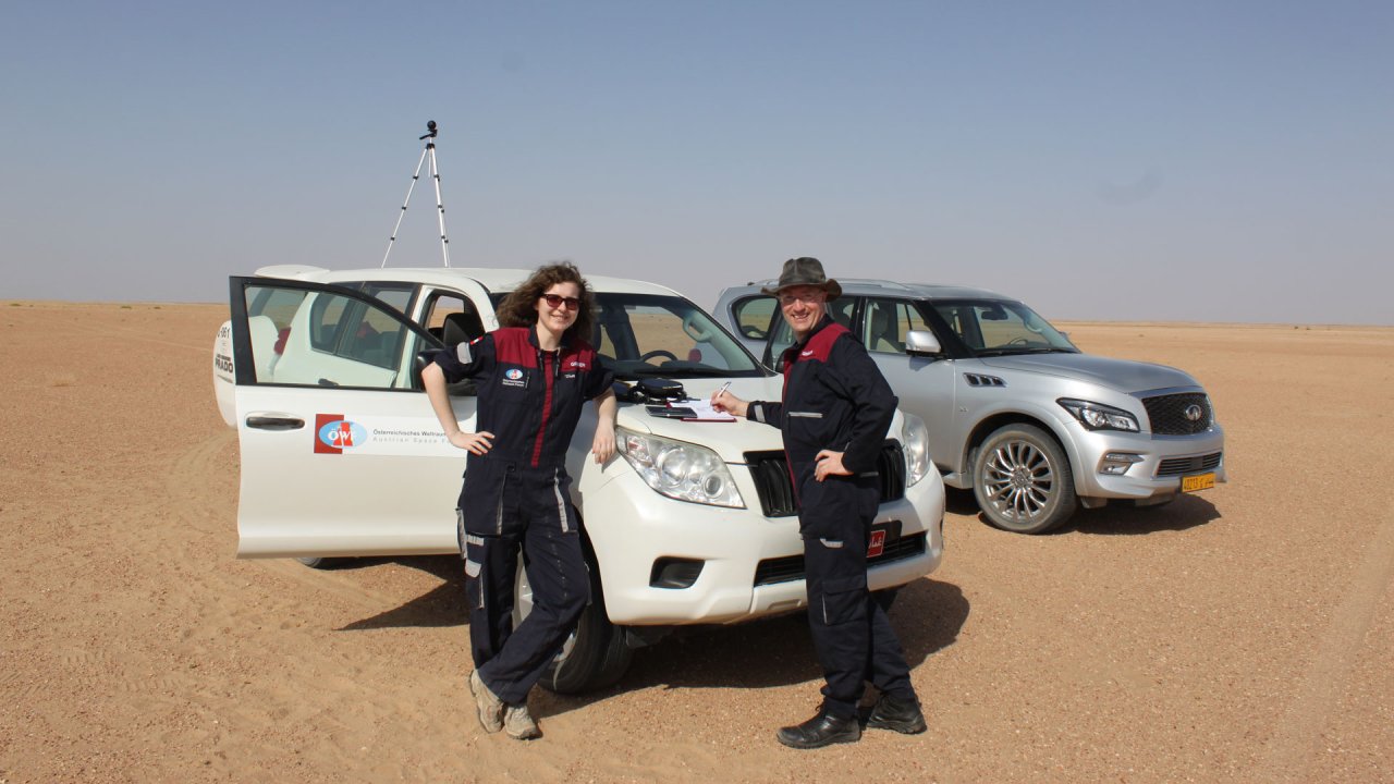 Für die fiktive Landung wird eine Mars-ähnliche Umgebung benötigt, diesmal im Oman.