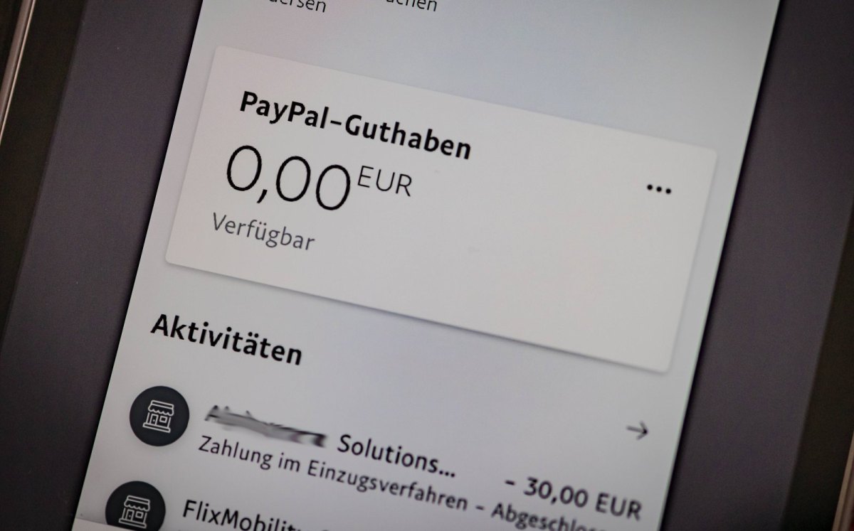 PayPal-Guthaben auf Display