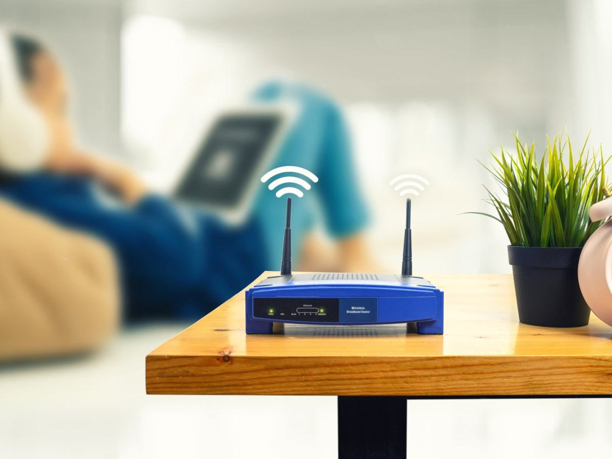 Router mit WLAN-Zeichen