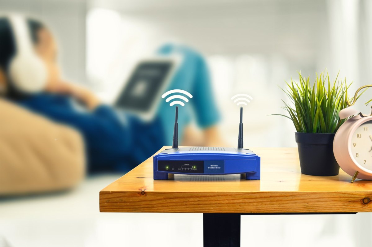 Router mit WLAN-Zeichen