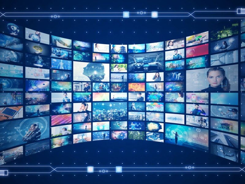 Oberfläche mit vielen Streaming-Inhalten.