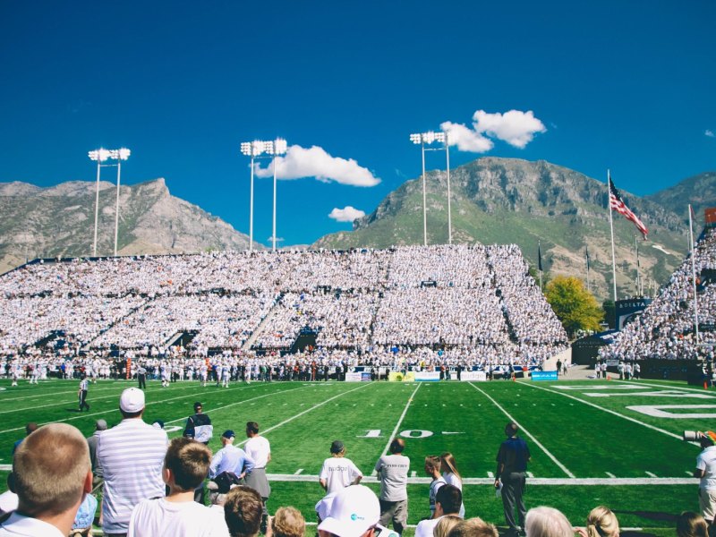 Ein American Football Stadium.