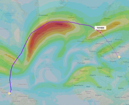 Diese Winde nutzte der Flug aus, um Kerosin zu sparen und dennoch sehr schnell voranzukommen. 