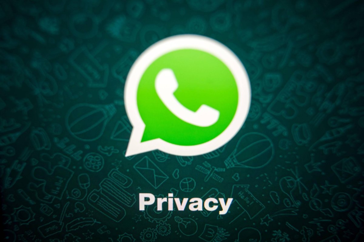 WhatsApp-Logo und Schriftzug Privacy