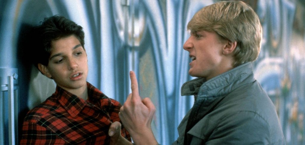 Ralph Macchio und William Zabka in Karate Kid.