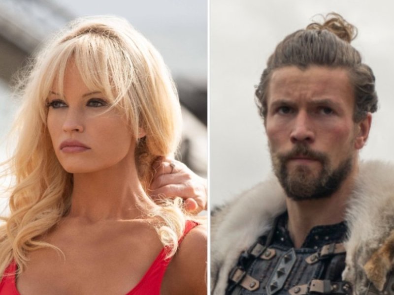 Badenixe vs. Wikinger: Lily James in "Pam & Tommy" und Leo Suter in "Vikings: Valhalla".. © imago images/ZUMA Press/Annapurna Pictures / © 2021 Netflix