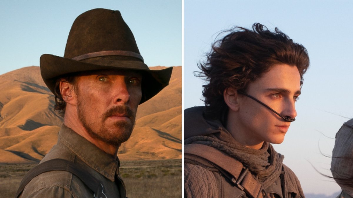 Vergangenheit trifft Zukunft: Benedict Cumberbatch in "The Power of the Dog" (li.) und Timothée Chalamet in "Dune".. © © 2019 Warner Bros. Entertainment Inc. / Netflix/Kirsty Griffin