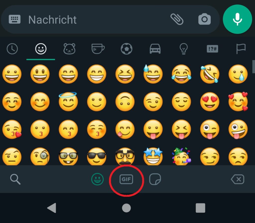 WhatsApp-Unterhaltung.