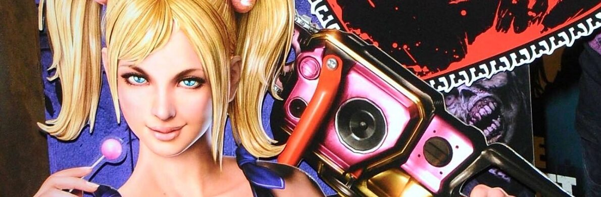 Aufsteller zum Videospiel "Lollipop Chainsaw".