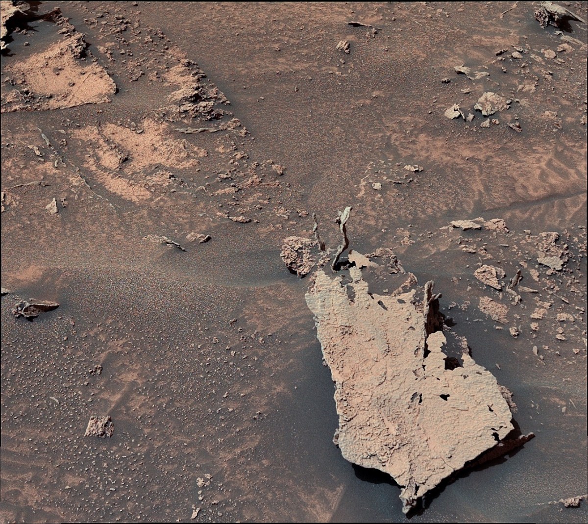 erodiertes Gestein auf dem Mars