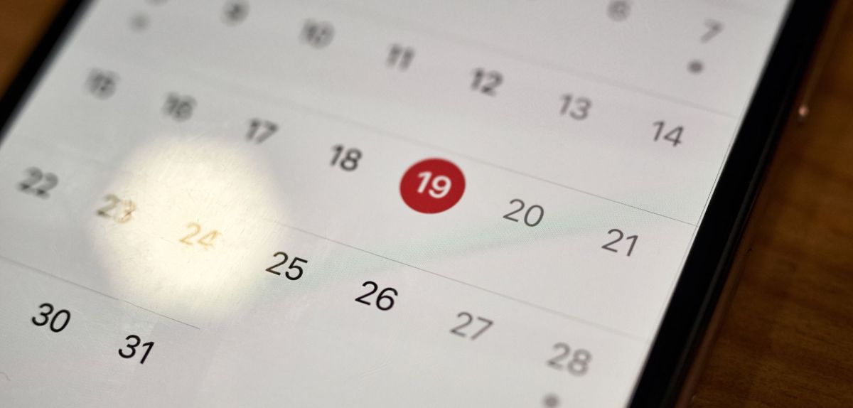 Kalender-App auf dem Smartphone
