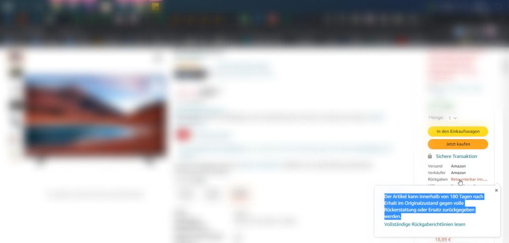 Screenshot Amazon