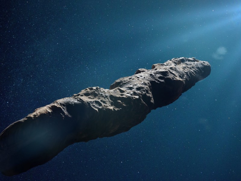 Der Komet Oumuamua (Illustration)