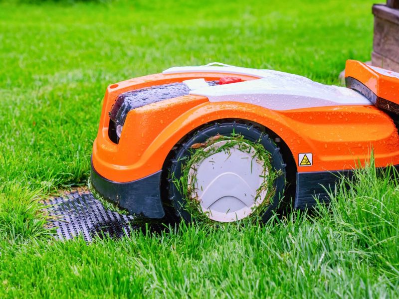 MÃ¤hroboter im Gewitter