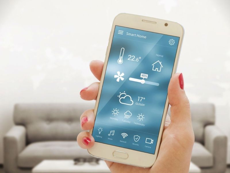 Smart Home Ãœbersicht auf dem handy