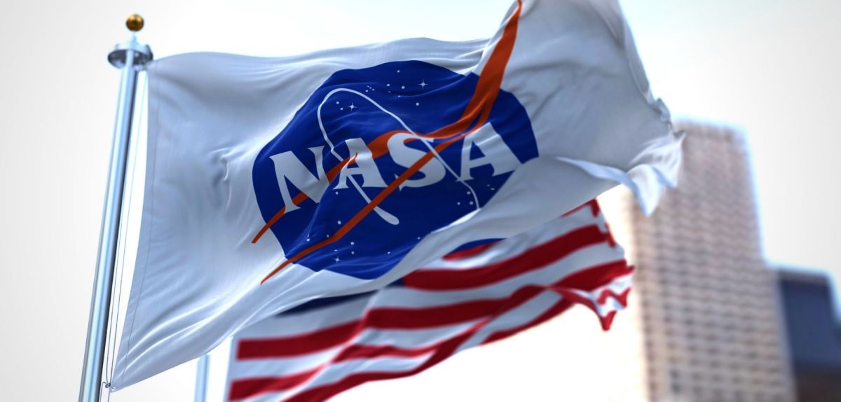 NASA Flagge an Fahnenmast