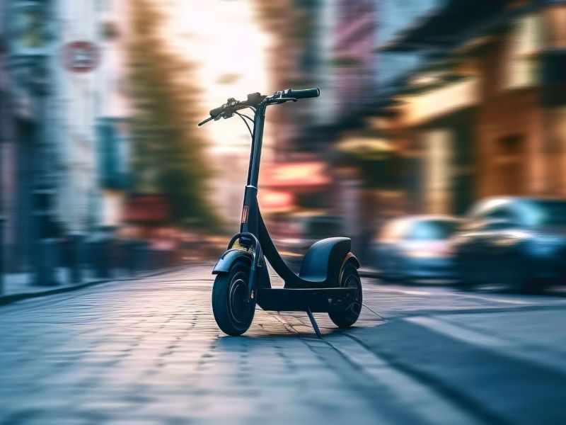 E-Scooter auf einer StraÃŸe