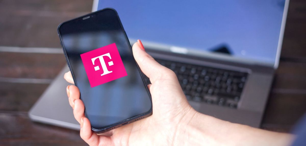 Telekom Logo auf einem handy