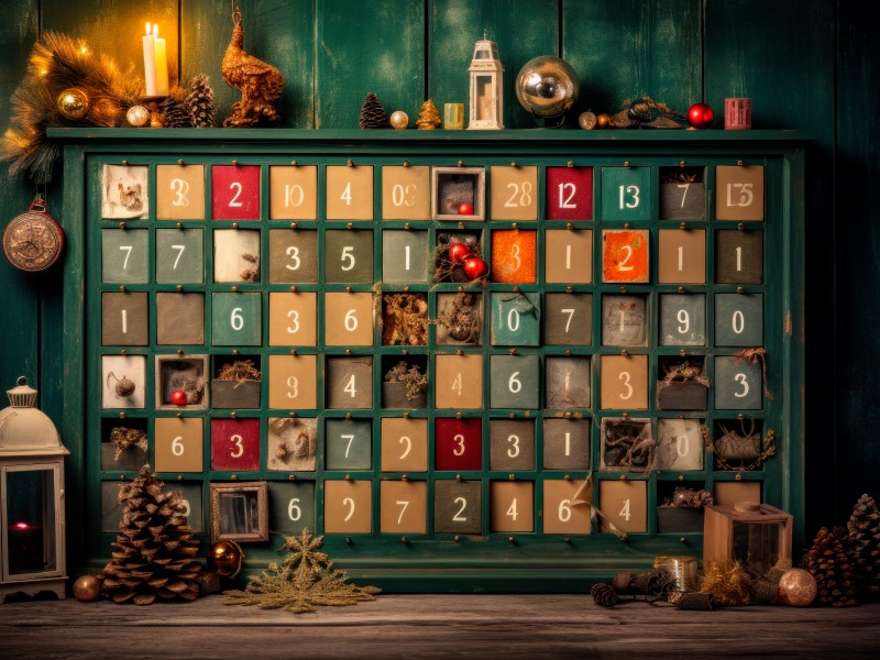 Adventskalender mit 24 Türchen