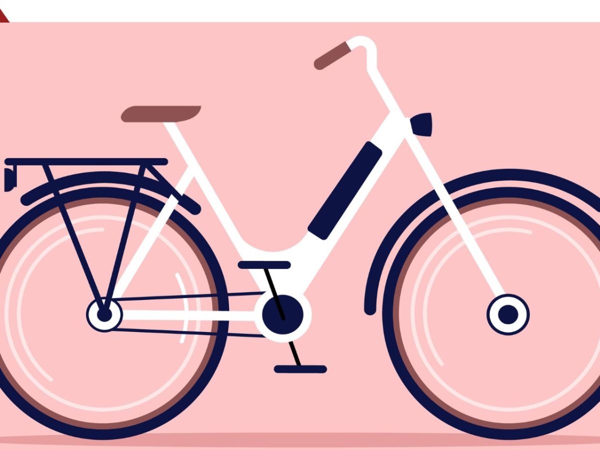 Illustration eines E-Bikes